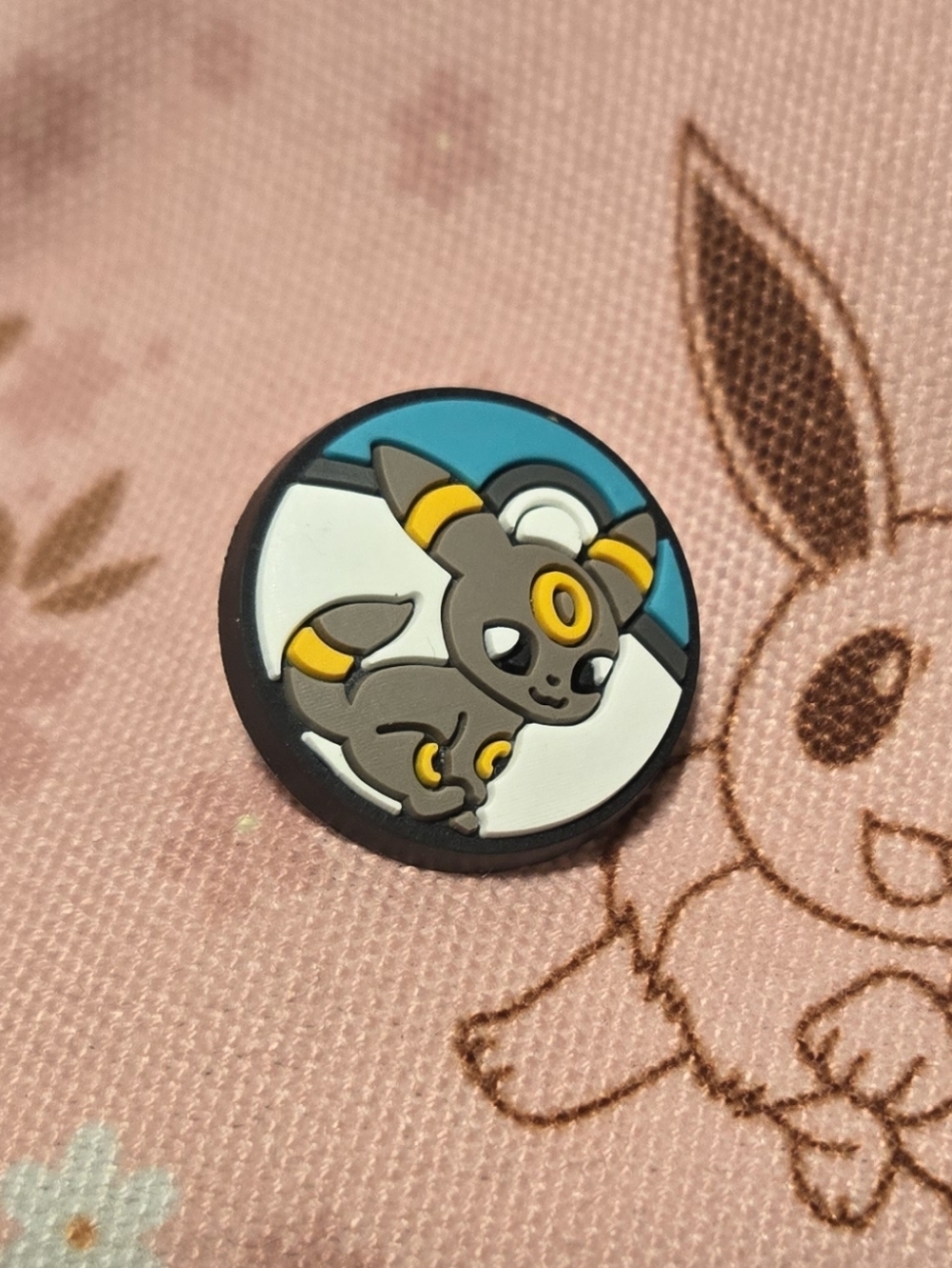 Umbreon Poké Ball Croc Charm Pokémon Dark Eeveelution Circle Shoe Charm